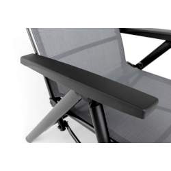 KETTLER CIRRUS SILVER-LINE RELAX - fotel z podnóżkiem (ANTRACYTOWY)